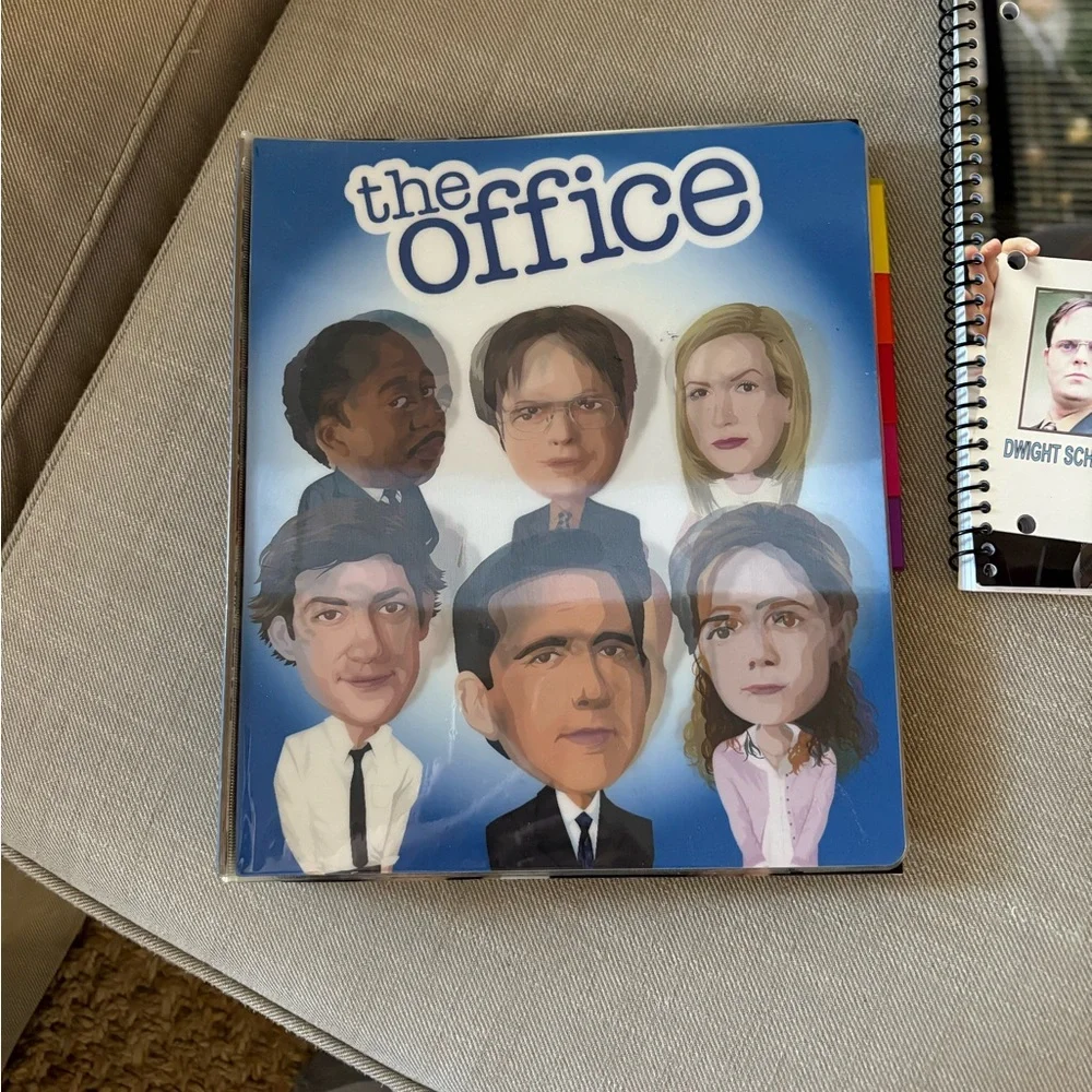 The Office tv show 3 ring binder with folder and notebook. Set of 3 items